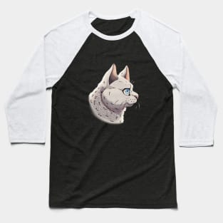 White British Shorthair Side Portrait Baseball T-Shirt